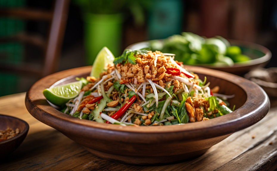 A Deliciosa Salada Som Tam da Tailândia