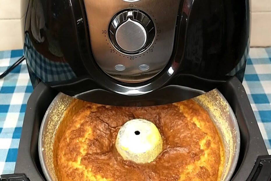 Bolo simples na airfryer e que só leva 40 minutinhos; uma delícia