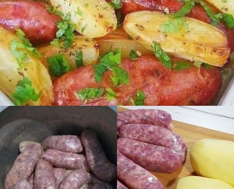 Linguiça toscana com batata na pressão pronta bem rápida