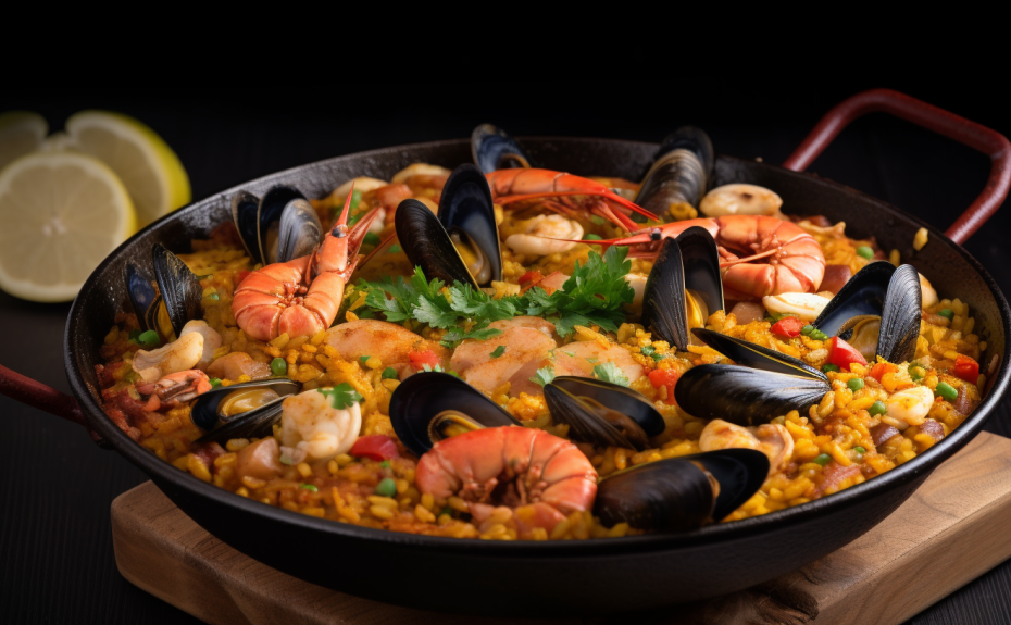 Paella de Frutos do Mar e Chouriço - Um Sabor do Mar