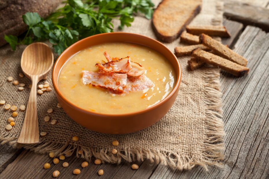 Sopa de ervilha e cenoura cremosa de liquidificador em 20 minutos