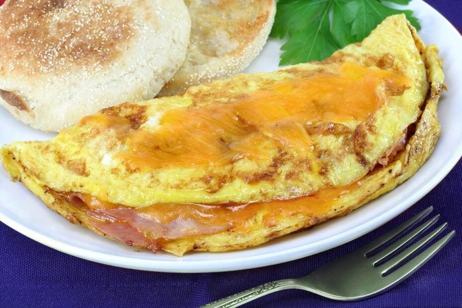 omelete de presunto e queijo