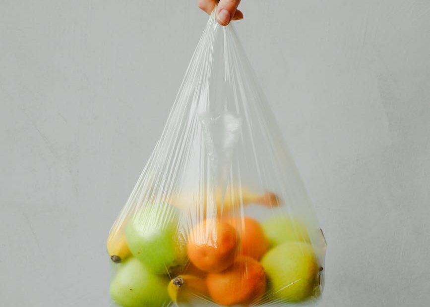 fruits in a plastic bag