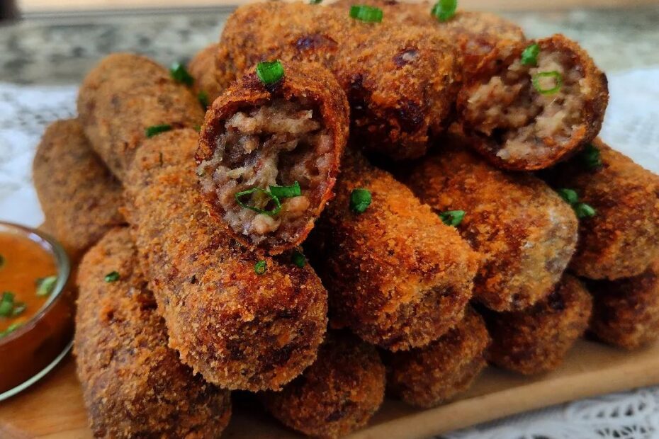 Esse croquete de carne moída com batata é perfeito