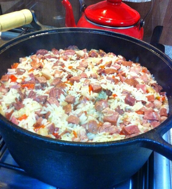 Receita de arroz recheado de pobre deliciosa