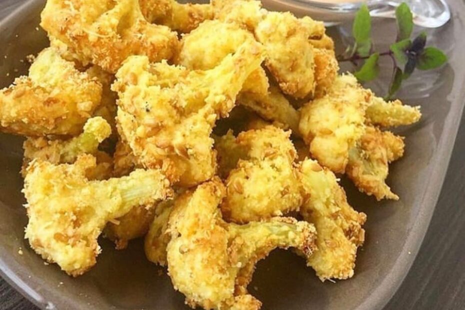 Faça couve flor empanada na airfryer para almoços