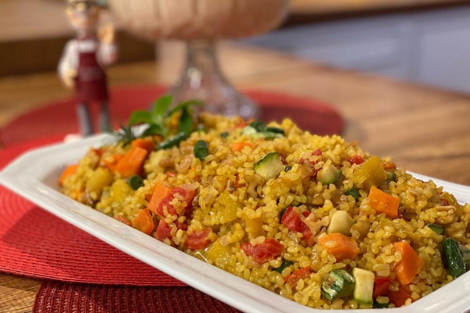 Arroz integral com vegetais: receita muito gostosa