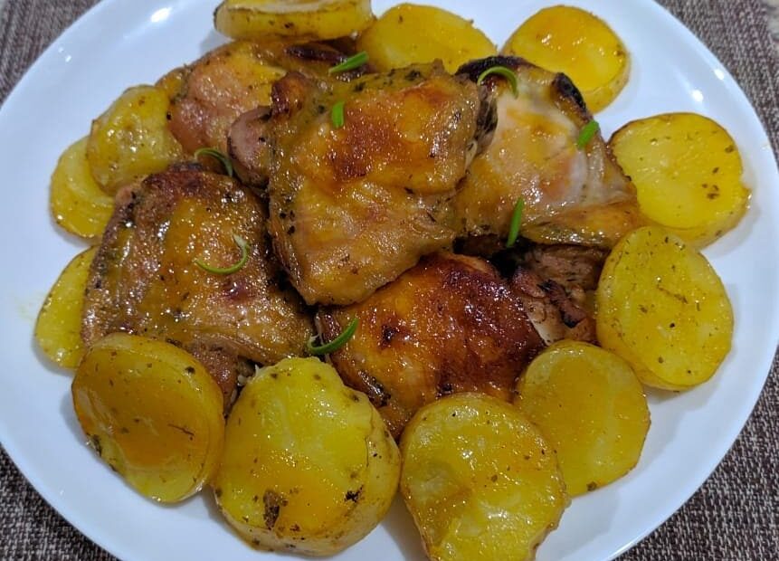 Receita de frango com mostarda e mel que fica show