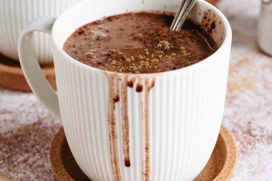 Esse chocolate quente com gengibre é muito bom