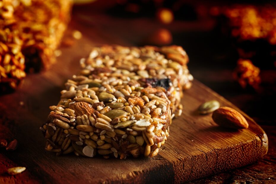 Receita de barra de cereal com frutas secas com poucas calorias