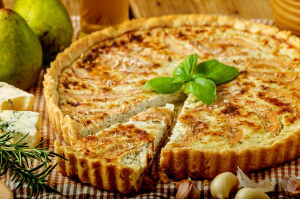 Receita de quiche de queijo gorgonzola para jantar romântico